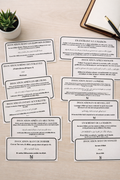 Lot de 12 invocations du quotidien – Plastifiées & prêtes à poser